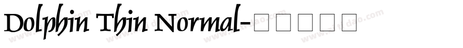 Dolphin Thin Normal字体转换